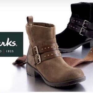 Clark’s Swansea Grove Brown Boots with Buckle Straps